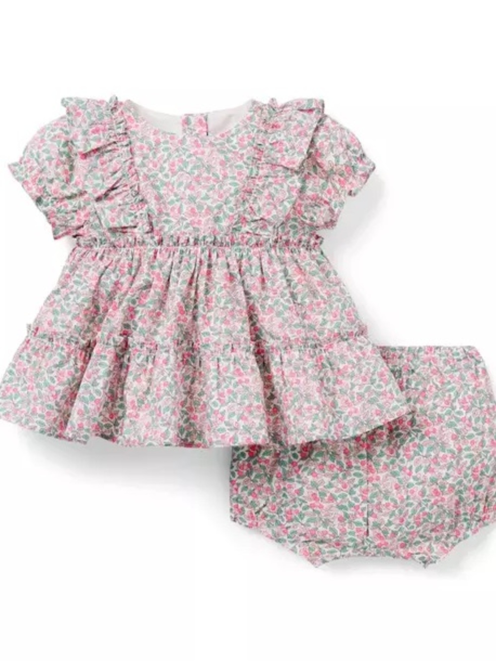Size 3 to 6 months Colleen's Orchard Matching Baby Set Made With Liberty Fabric